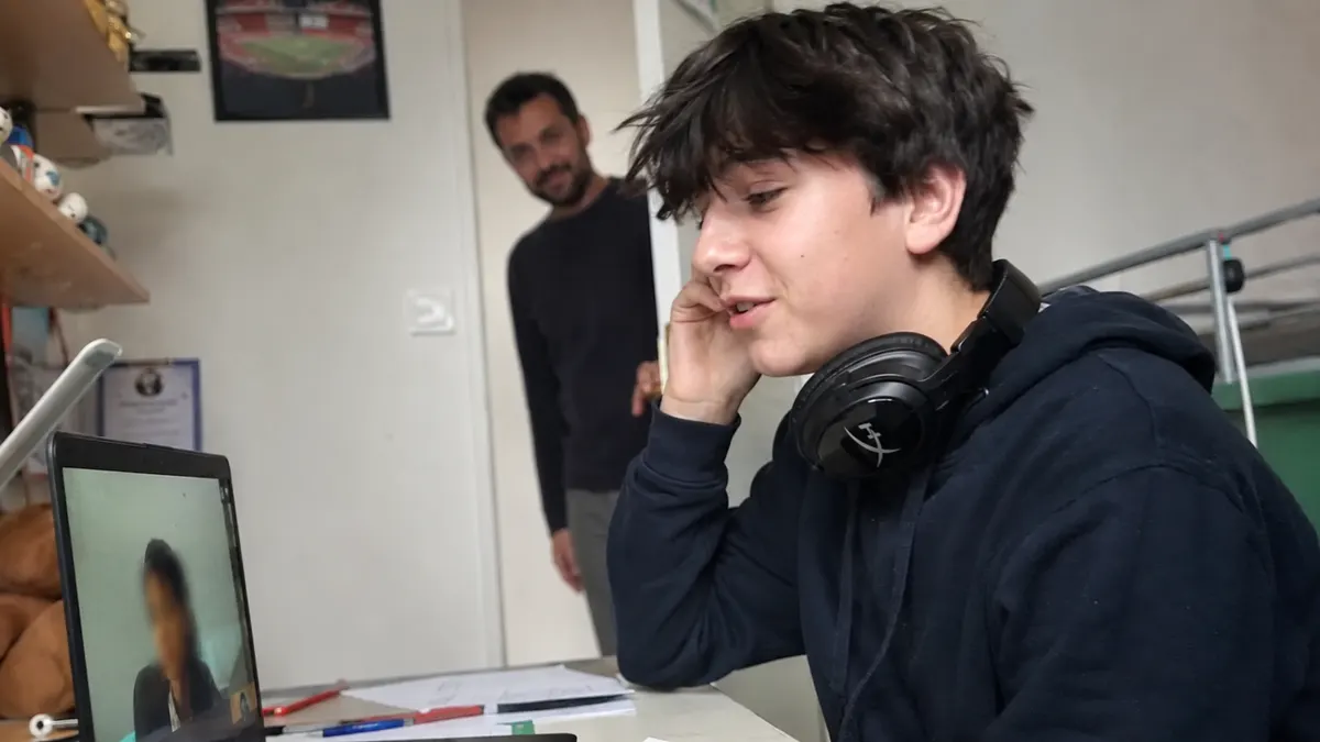 Liste des matières couvertes pour la classe de l'enfant sur moodschool